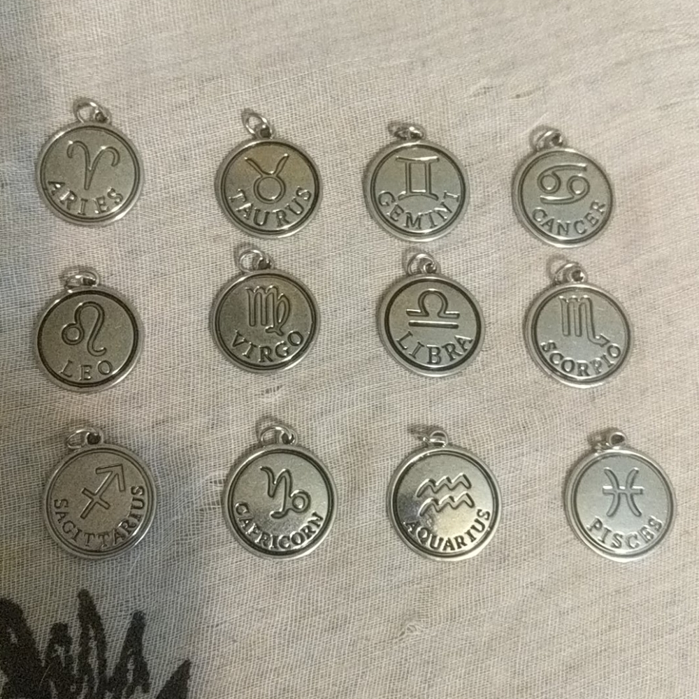 Zodiac Sign. Necklaces on 18 inch pop bead chain